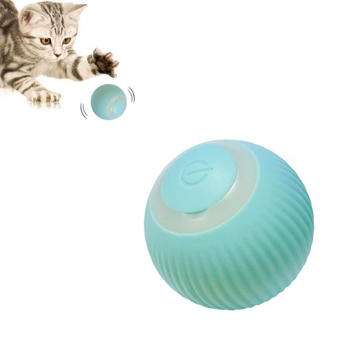 Pet's Cat Toy Ball,Wloom Cat Toy,Magic Rolling and Sound Ball for Indoor Playing Stimulate Hunting Instinct for Your Kitty. (Green)