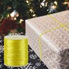 Kblick Gold Nylon String Twine - 1MM 100 Yards Braided Nylon Bracelet Twine String for Bracelet Making, Gold Cord Christmas Ornament String Thread for Crafts, Macrame Bracelet String Satin Cord