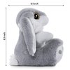 Nleio Bunny Rabbit Stuffed Animal, 8.5" Bunny Plush with Floppy Ears, Huggable & Washable, Baby Stuffed Animals Plush Toy for Girls Boys Kids Friends Easter Birthday Gifts (Gray)