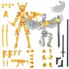 T13 Action Figure Set (Assembly Completed), 3D Printed Multi-Jointed, Titan 13 Action Figures, Multi-Articular Lucky Mobile Robot Nova T-13,Desktop Decorations for Game Lovers Toys (Gold/Sliver)
