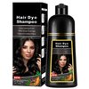 Natural Black Hair Dye Shampoo,Magic Hair Dye Shampoo,Colors Hair in 15 Minutes,Long Lasting,500 Ml,3-In-1 Hair Color