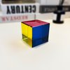 UAKZMNE Mixing Colors Cube with Display Stand Diamond Polished, Scientific and Educational Toys, Gorgeous Physics Toys Satisfying Silent Desk Toy(size40mm)