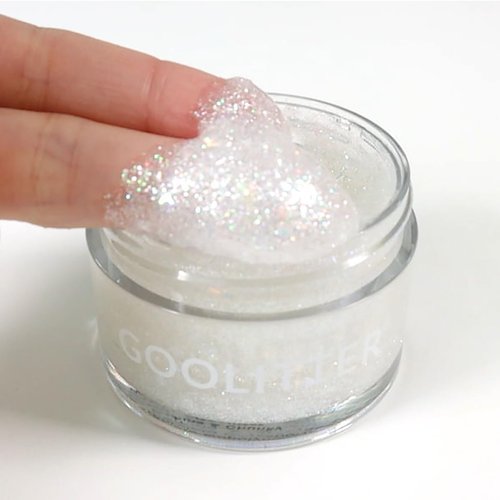 Goolitter Face, Body & Hair Holographic White Glitter Gel [Angel Booger] 2oz (60mL) | Fine | K-Beauty | Halloween, Festival, EDM, Rave, Party, Concert, Costume Makeup | Vegan, Cruelty Free