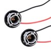 2 Pcs Plastic Bulb Socket Lamp Extension Holder Connector,LED 1156 Bulb Socket Holder, Waterproof Car Turn Signal Tail Stop Rear Brake Light Base Harness Plugs Connectors Pre-Wired Wiring Sockets