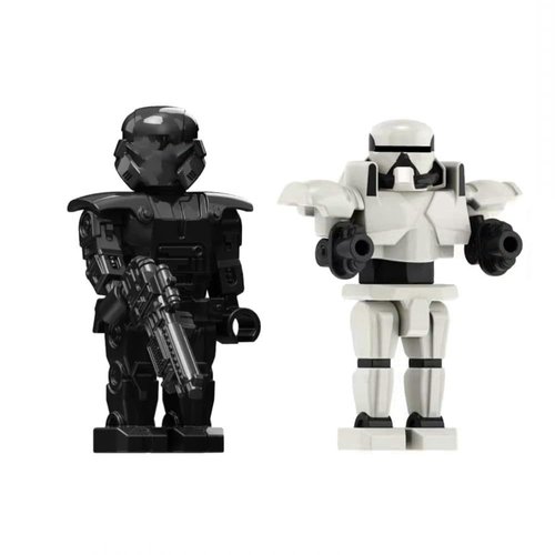 TOOUEE 2pc Science Fiction Robots Brick Action Figures Building Blocks,Cartoon Bricks Mini Action Toy Figures for Christmas Deco Block Action Figure Series.