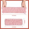 Chuangdi 3 Pieces Spa Headband for Women Facial Makeup Headband Soft Terry Cloth Hairband for Washing Face Mask Spa Shower Gifts(Pink, Milky-White, Dark Grey)