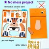 KRAFUN My First Safari Animal Paper Craft Kit, 18 DIY Arts and Crafts Zoo Animal, Organized Craft Activities Supplies Box Assembling Creative Toys for Toddlers, Boys, Girls 3-8 Years Old