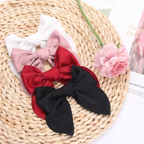 Hair Bows Set - 6 Inch Alligator Clips, Hair Accessories for Toddlers, Girls, and Kids