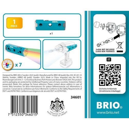 BRIO Builder - 34601 Flashlight | Educational Roleplay & Construction Toy for Kids Age 3 Years Up