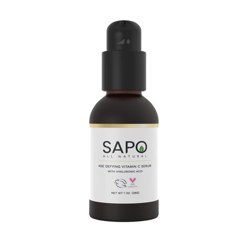 Sapo All Natural Vitamin C Serum - Brightening & Hydrating Face Serum with Antioxidants, Plant-Based, Anti-Aging, Dark Spot Corrector, 100% Natural Ingredients, Gentle for All Skin Types