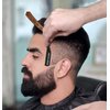 BEAUTICONE Straight Razor | Professional Barber Rose Wooden Razor with Black blade holder for men with 100 Single Edge Blades │slide-out design