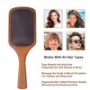 Ecotrees Wooden Paddle Hair Brush, Air cushion massage comb,Anti Static Detangling Paddle Brush for Reducing Hair Breakage
