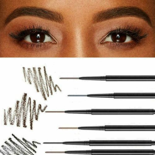 Magik 2-4 Pack Eyebrow Pencil Waterproof Smudge-proof Eyebrow Brush Microblading (Natural Black, 2 Pack)