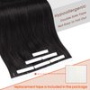 Sunny Hair Black Tape in Hair Extensions Human Hair Tape in Extensions Jet Black Invisible Tape in Extensions Hair Extensions Real Human Hair Black Hair Extensions 10pcs 20inch
