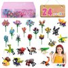 KOPHINYE Valentines Cards for Kids Classroom , Insects Building Blocks and Flower Building Blocks, Valentines Day Gifts for Kids, Valentine Party Favors Exchange Gifts School, Party Favors