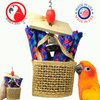 Bonka Bird Toys 1653 Chewy Bag 8" High by 4" Wide Medium Parrot Shredder Forage Cage Toy, Conure, Pionus, Lories, and Similar