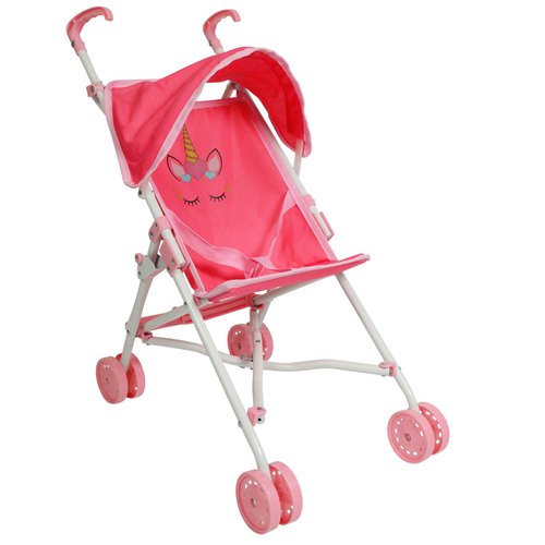 Unicorn Baby Doll Accessories - Pretend Play Kids Toys - Great for Travel (Doll Stroller)