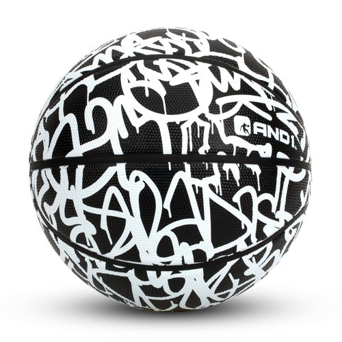 AND1 Chaos Rubber Basketball: Game Ready, Office Regulation Size (29.5”) Streetball, Made for Indoor/Outdoor Basketball Games- Graffiti Series (Color May Vary)