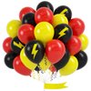 Red Black Yellow Balloon, 60 Pcs 12 Inches Cartoon Game Balloons for Kids Cartoon Theme Anniversary Birthday Baby Shower Engagement Party Decorations