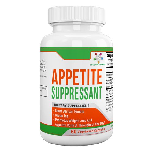 Appetite Suppressant 60 Capsules - S. African Hoodia and Green Tea Extract Control Appetite, Increase Energy and Promote Weight Loss, Made in USA
