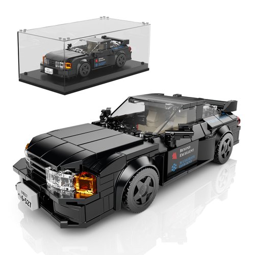 Mould King Initial D Car Skyline GTR32 Race Car Building Sets with Display Case, 27014 Collectible Speed Champion Car Building Blocks, Classic Race Car Building Kits for Adults Kids 8+(359PCS)