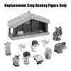 Replacement Part for Fisher-Price Little-People Christmas Nativity Playset - HPP89 ~ Replacement Gray Donkey Figure