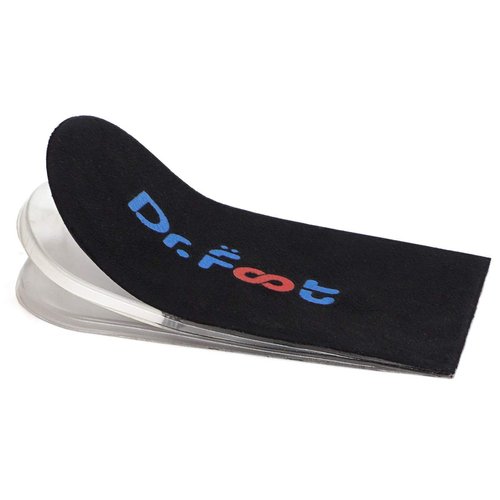 Dr.Foot Adjustable Orthopedic Heel Lift Inserts, Height Increase Insole for Leg Length Discrepancies, Heel Spurs, Heel Pain, Sports Injuries, and Achilles tendonitis (Black, 3 Layers - L)