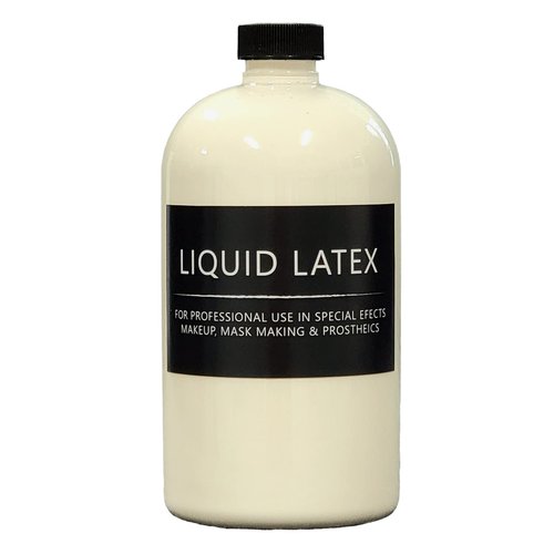 Liquid Latex 8 oz - Professional Grade for Special Effects Makeup, Prosthetics and Mask Making - Dries Translucent - Not Runny - Can be tinted with paint or makeup