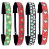 FROG SAC Christmas Headbands for Girls, Adjustable No Slip Hair Bands, Thin Holiday Headband for Girl Hair Accessories, Grosgrain Ribbon Hairband Stocking Stuffers for Kids