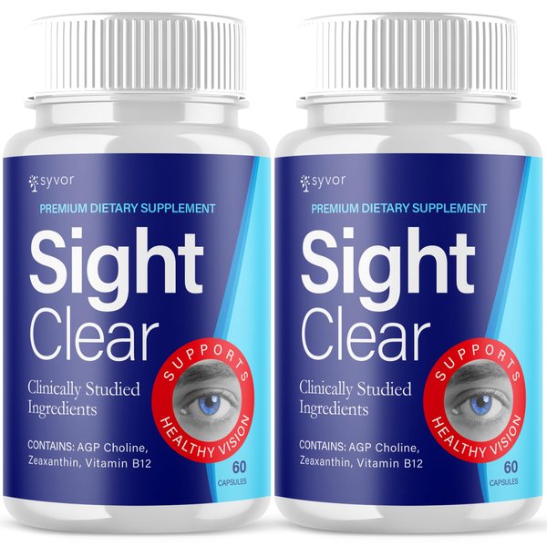 (2 Pack) Sight Clear Capsules, Official Sight Clear 20/20 Vision Vitamin Pills, Eye Health Support Supplement, SightClear Max Strength Vision and Supporting Eye Boosting Formula Vision (120 Capsules)