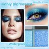 WanTuoluo 9 Colors Blue Smoky Matte Shimmer Eyeshadow Palette for Eye Makeup,High Pigmented Brown Purple Eye Shadow Primers Powder Palet de sombras de ojos (Blue)