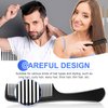 3 Pieces Rsiynax Professional Teasing Comb, Premium Black Carbon Fiber Hair Comb Set for Cutting and Styling, Fine and Wide Tooth Hair Barber Combs for Women and Man
