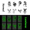 16 Sheets Luminous Dragon Phoenix Temporary Tattoos Glow in The Dark Dragon Birthday Party Decorations Supplies Favors for Kids Adults, Goodie Bag Fillers