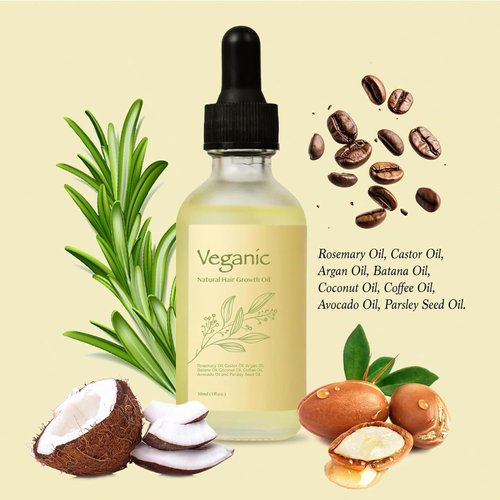 Veganic Natural Hair Growth Oil,2PCS Veganic Hair Growth Oil, Veganic Hair Oil for Hair Growth for Men and Women