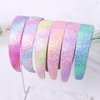 Santoddle Headbands for Girls 6Pcs Sparkly Baby Headband Glitter Hairbands Colorful Head Bands for Girls Party Favors