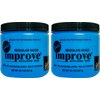 Improve Styling Hair Gel Blue Regular Hold (15.75oz) no pump Authentic Gabel's Manufacturer Direct has protection seal and Gabel's logo in black label on the jar. (Pack of 2)