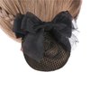 Bowknot Hair Bows for Women, Hair Nets for Buns | Hair Bows Fine Mesh with Lace Hair Net | Big Bows for Girls & Snoods for Women Hair | Black Bows for Girls Hair | Bun Cover For Hair, Black