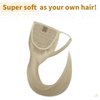 SEGO Ponytail Extension Human Hair Real Human Hair Clip In Wrap Around Long Straight Ponytail With Magic Paste Pony Hairpieces for Women -20 Inch 95g 60 Platinum Blonde