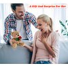 Bakalizoo 12'' Stuffed Teddy Bear Dolls with Rose, Soft Plush Animal Toys for Valentine's Day Her/Girlfriend Lover Mom Kids Gifts