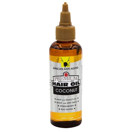 African Anti Aging Premium Hair Oil Coconut 3.38 Oz (Pack of 3)