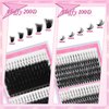 200D Fluffy Lash Clusters with Bottom Lashes 12-20mm Lashes Cluster Thick Eyelash Clusters Volume Lash Extension Fluffy Cluster Lashes Wispy Individual Lashes Eyelash Extension by FOINEMYED