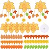 Zhanmai 30 Sets Thanksgiving Leaves Mobile Craft Kit for Kids Make Your Own Fall Thanksgiving Sunday School Craft for Toddler Classroom Autumn Thanksgiving Party Fun Home Activities