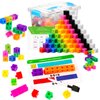 Sonwyoung 119 Pcs Manipulative Cubes with Activity Cards Linking Cubes Activity Set Math Cubes with Storage Container Connecting Blocks Cubes Set Educational Toy for Age 4-8 Preschool
