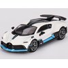 Divo White with Carbon Top and Blue Stripes Limited Edition to 3600 Pieces Worldwide 1/64 Diecast Model Car by True Scale Miniatures MGT00661