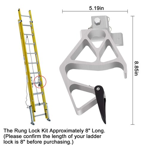Aluminum Extension Ladder Locks Aluminum Extension Ladder Model 28-11 for Werner Aluminum 24 ft, 28 ft, 32 ft Extension Ladder Rung Lock Kit