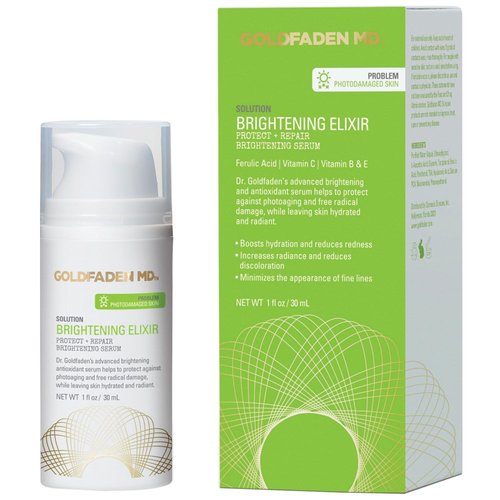 GOLDFADEN MD Brightening Elixir | Serum w/Vitamin C, Ferulic Acid, Vitamin B & Vitamin E | Helps Aid Against The Appearance Of Photoaging | Leaves Skin Feeling Hydrated & Looking Radiant 1fl oz