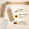 MOEHAIR Travel Kit | Protein Infused Shampoo and Conditioner Set with Frizz Control | Travel Size (3.4 Fl. Oz) Shampoo, Conditioner and Serum