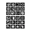 7Sheets Multi-Pattern Henna Tattoo Kit Stencils,Temporary Reusable Unisex Tattoo Sets Indian Arabian Temporary Tattoo Templates Kit for Body Art Paint Use Safety Body Decoration