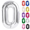 Silver Number 0 Balloon 40 Inch, 0 Balloon Numberfor 10th 20th 30th 40th 50th 60th Birthday Decorations, Silver Party Supplies for Men Women