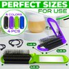 4 Pack Travel Brushes for Hair - Foldable Hair Brush Compact Hair Brush Pocket Folding with Mirror Travel Hair Folding Brush Purse Hair Brush Portable